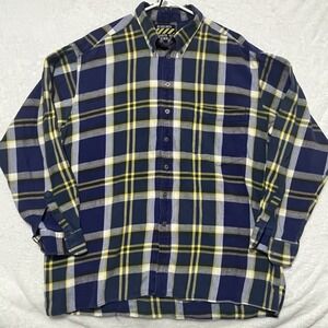 Big Rock Canyon Flannel Barn Shirt Men's 2XL Button Down Rugged Workwear Thick